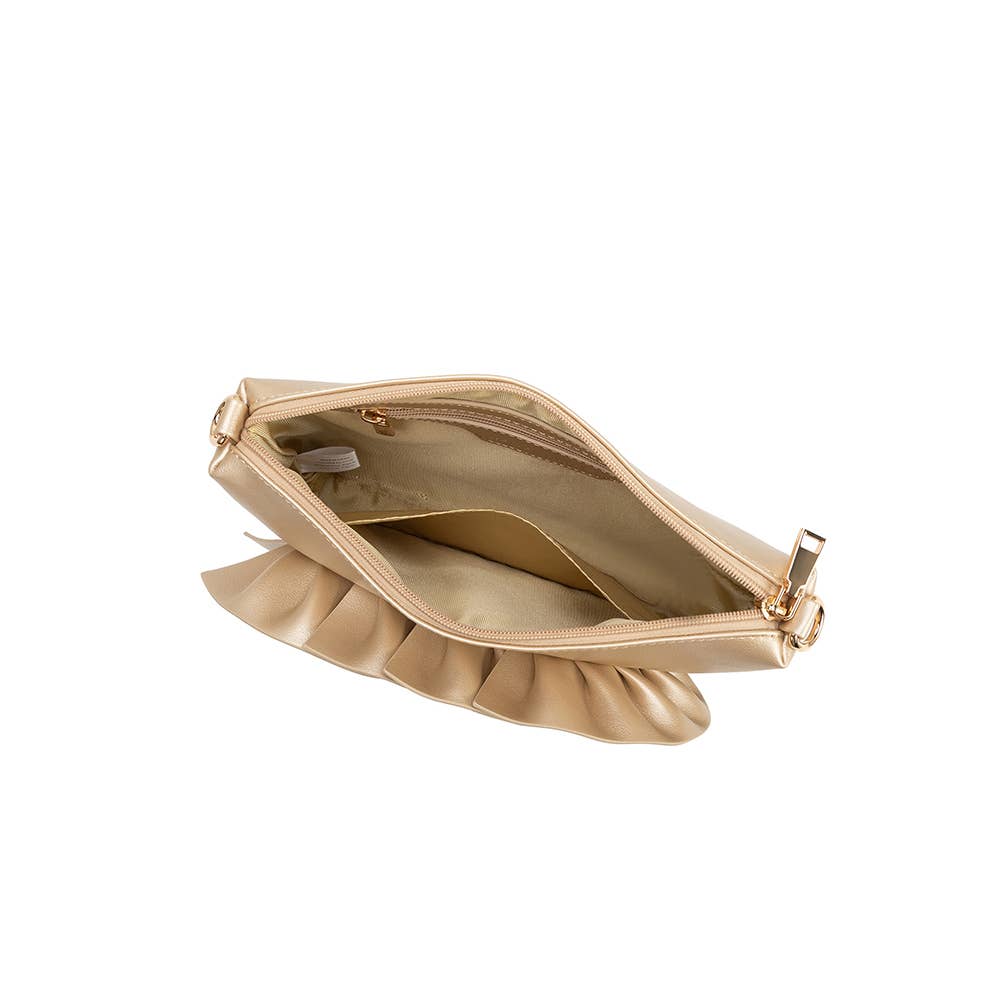 Florence Gold Recycled Vegan Shoulder Bag - Uniquely Claudia Boutique