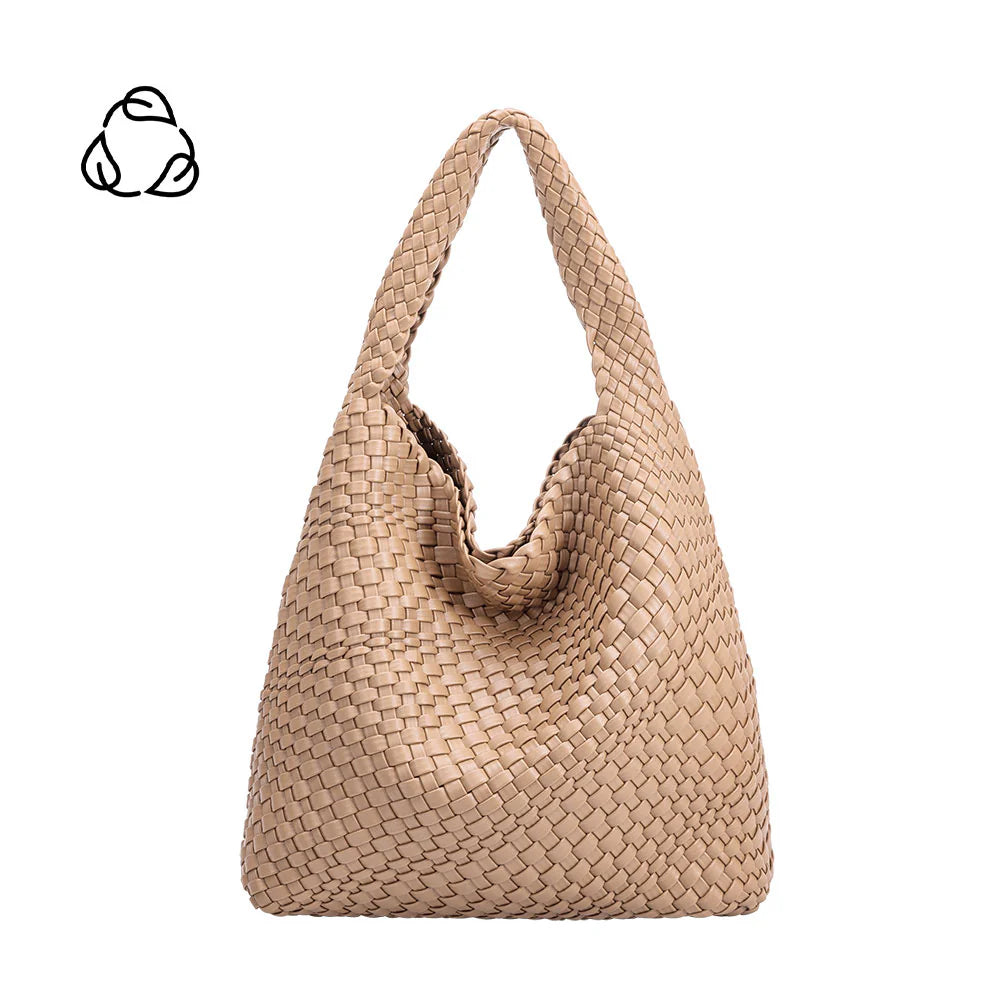 MELIE BIANCO: Johanna Nude Recycled Vegan Shoulder Bag | Uniquely Claudia Boutique 