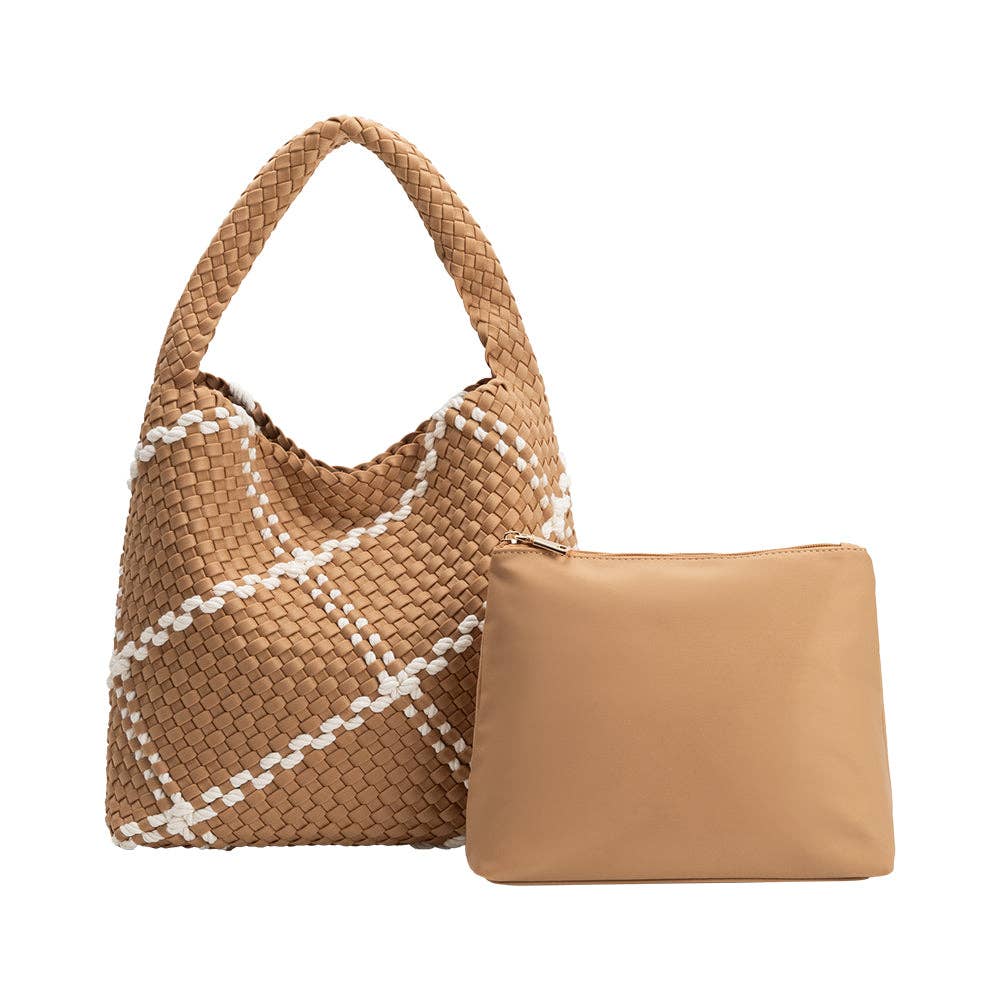 Johanna Sand Nylon Shoulder Bag - Uniquely Claudia Boutique