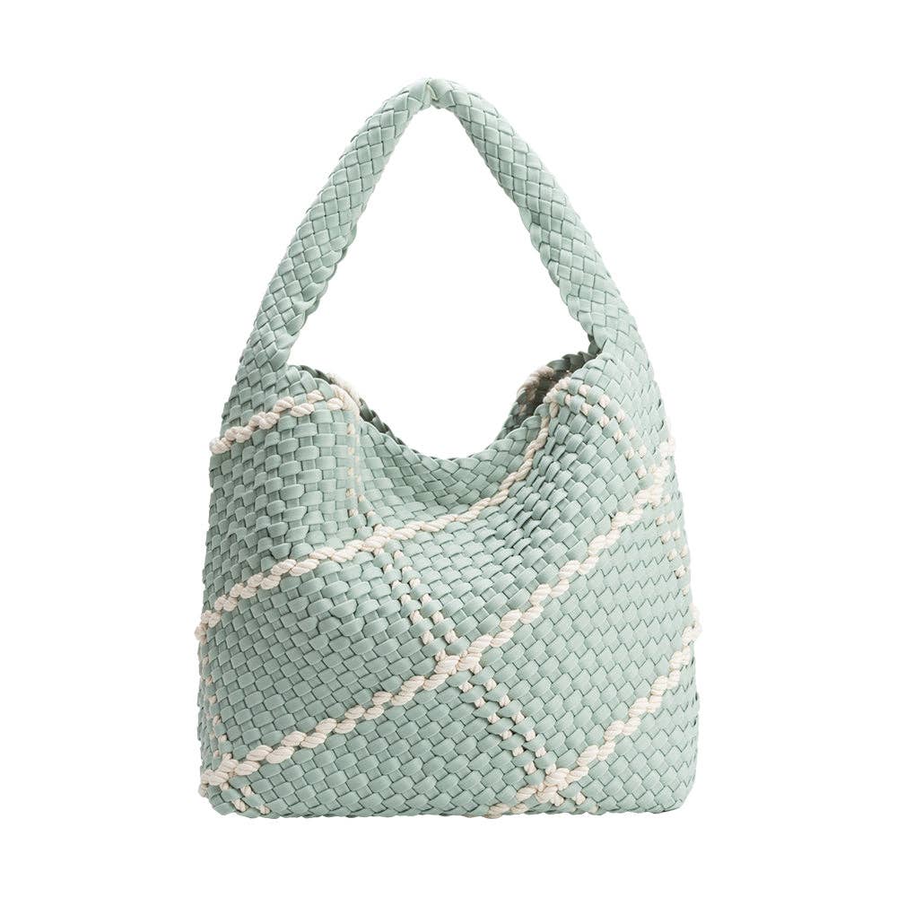 Johanna Seafoam Nylon Shoulder Bag - Uniquely Claudia Boutique