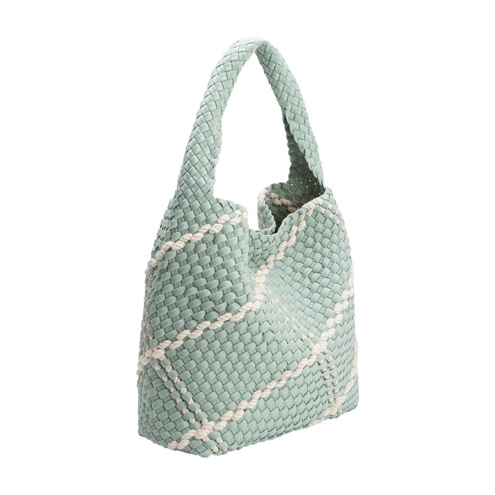 Johanna Seafoam Nylon Shoulder Bag - Uniquely Claudia Boutique