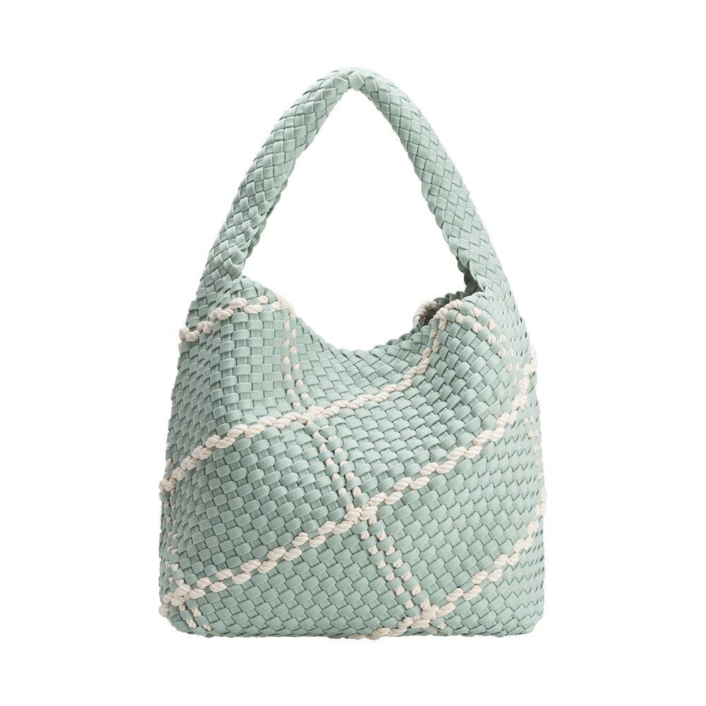 Johanna Seafoam Nylon Shoulder Bag - Uniquely Claudia Boutique