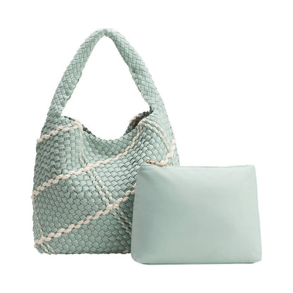 Johanna Seafoam Nylon Shoulder Bag - Uniquely Claudia Boutique