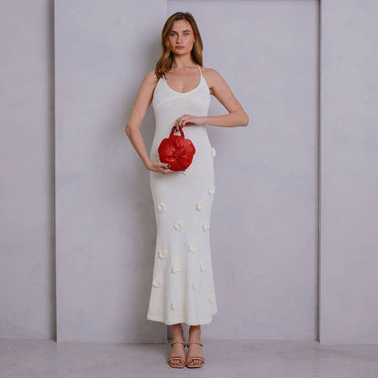 MELIE BIANCO: Monroe Fuchsia Flower Vegan Leather Top Handle Bag | Uniquely Claudia Boutique 