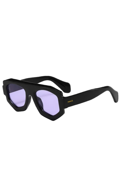 Sunglasses with a gradient lens on a black background