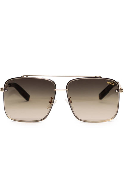 MINUE: Parks Gold Brown Sunglasses | Uniquely Claudia Boutique