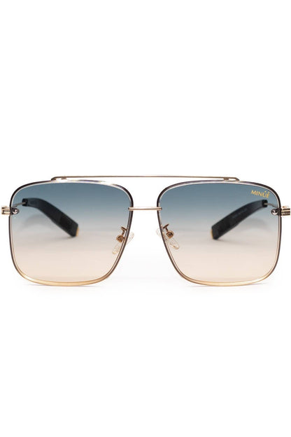 MINUE: Parks Gold Cobalt Sunglasses | Uniquely Claudia Boutique