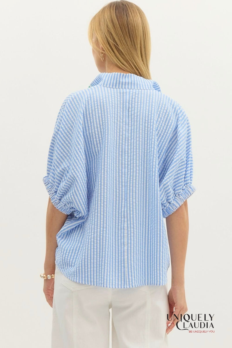 Manuela Striped Dolman Sleeve Top | Uniquely Claudia 