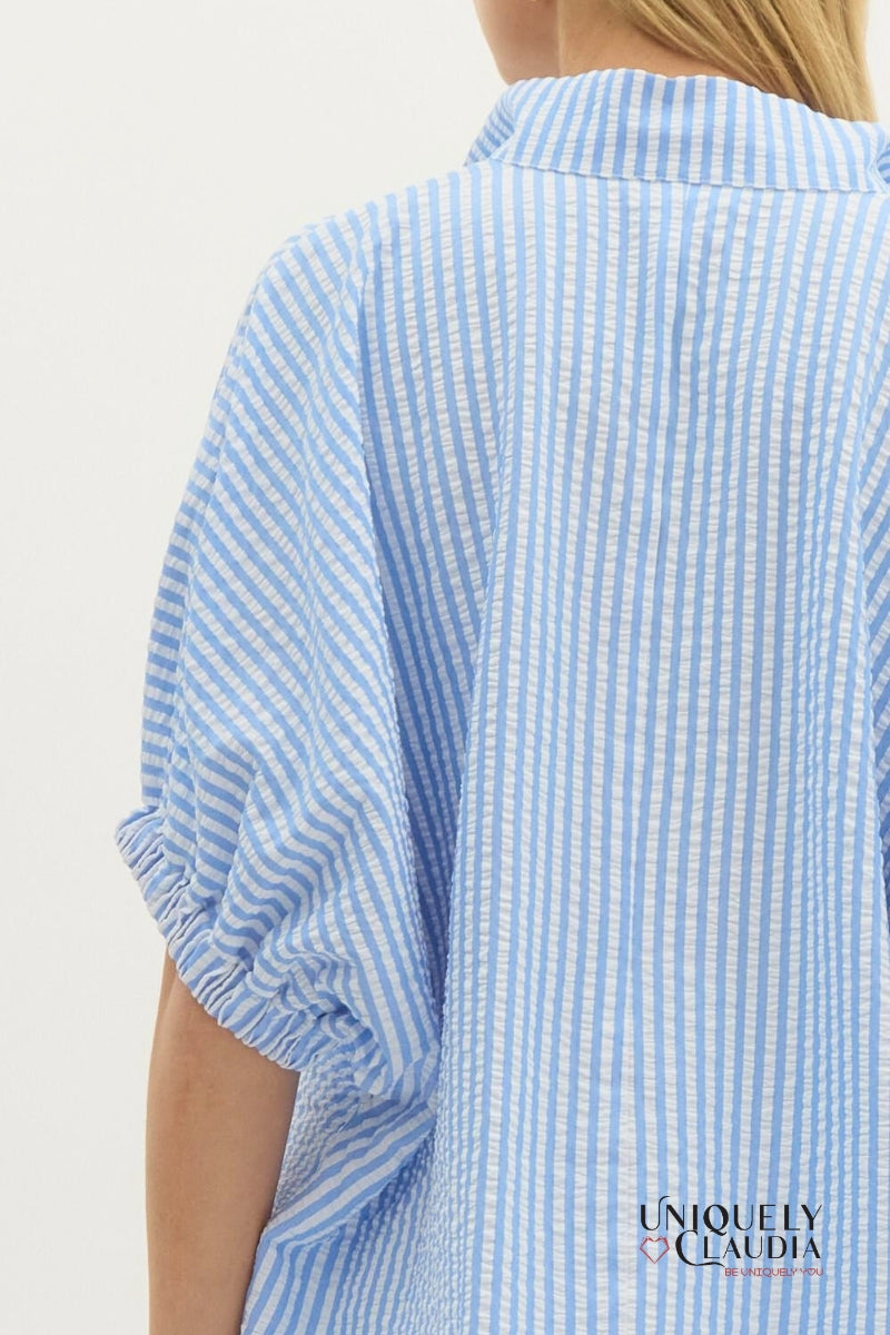 Manuela Striped Dolman Sleeve Top | Uniquely Claudia 