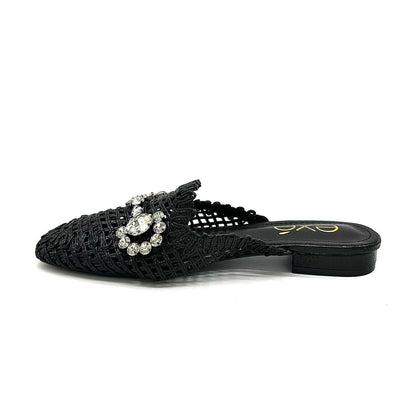 Melas Embellished Leather Loafer Mule