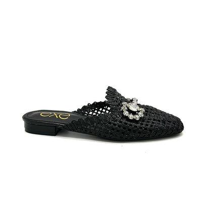 Melas Embellished Leather Loafer Mule