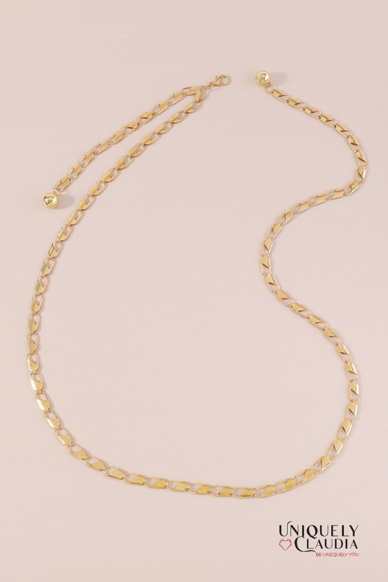 Metal Ball Pendant Waist Chain Belt