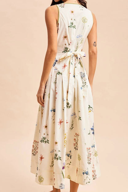 Michelle Garden Bloom Front-Zip Maxi Dress