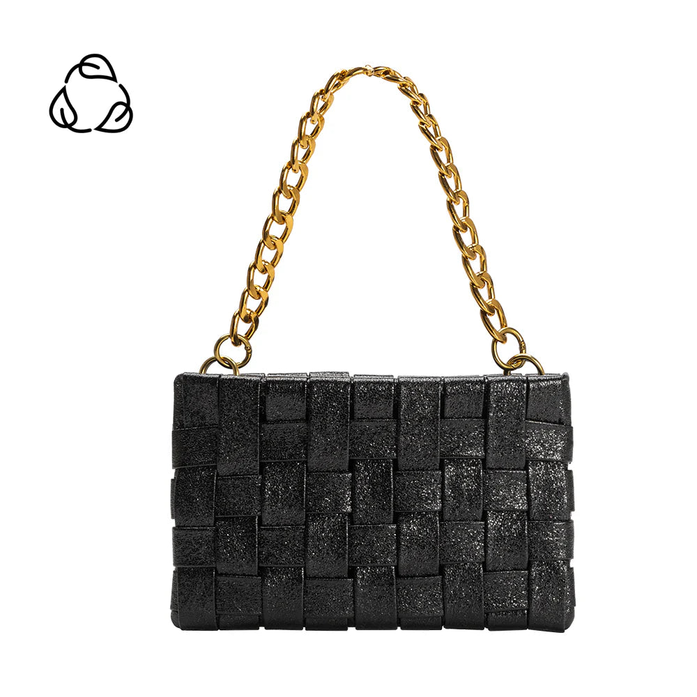 Mimie Onyx Metallic Recycled Vegan Crossbody Bag | Uniquely Claudia Boutique