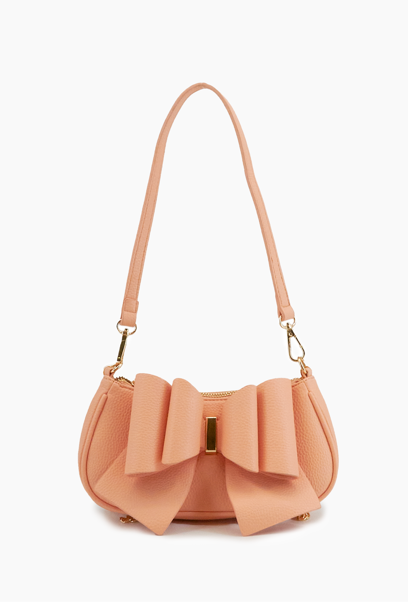 Mini Baguette Bow Pebble Shoulder Bag | Uniquely Claudia 