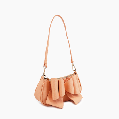 Mini Baguette Bow Pebble Shoulder Bag | Uniquely Claudia 