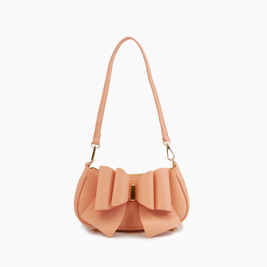 Mini Baguette Bow Pebble Shoulder Bag | Uniquely Claudia 