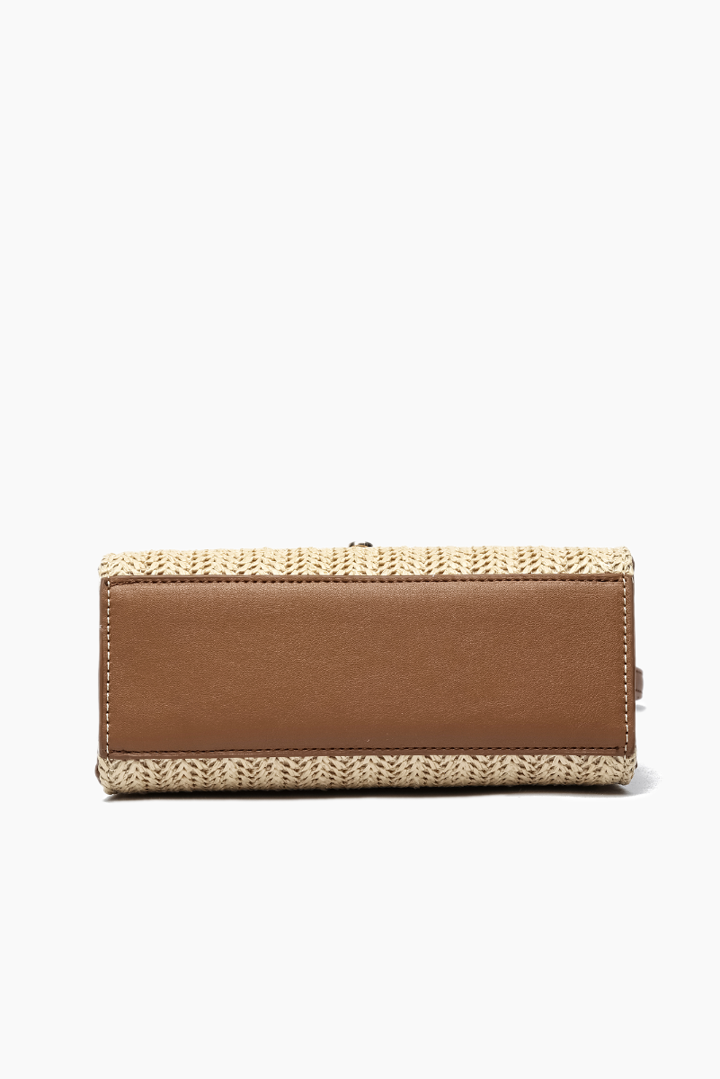 Woven Straw Crossbody Purse Casual Vacation Travel Bag: Natural - Uniquely Claudia Boutique