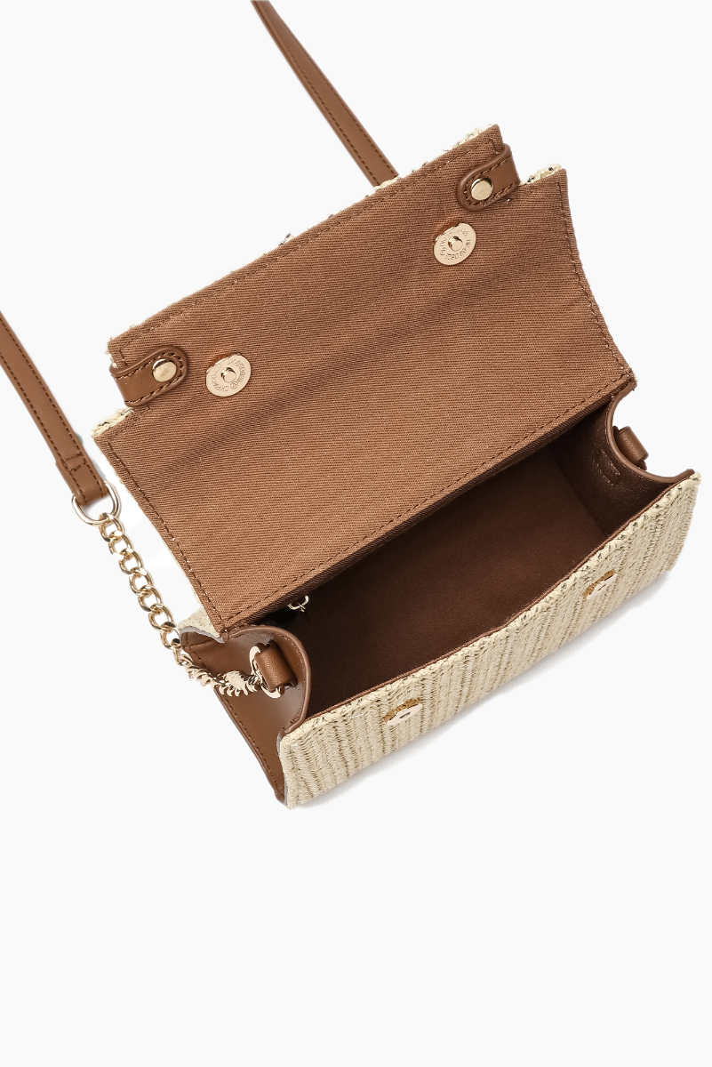 Woven Straw Crossbody Purse Casual Vacation Travel Bag: Natural - Uniquely Claudia Boutique