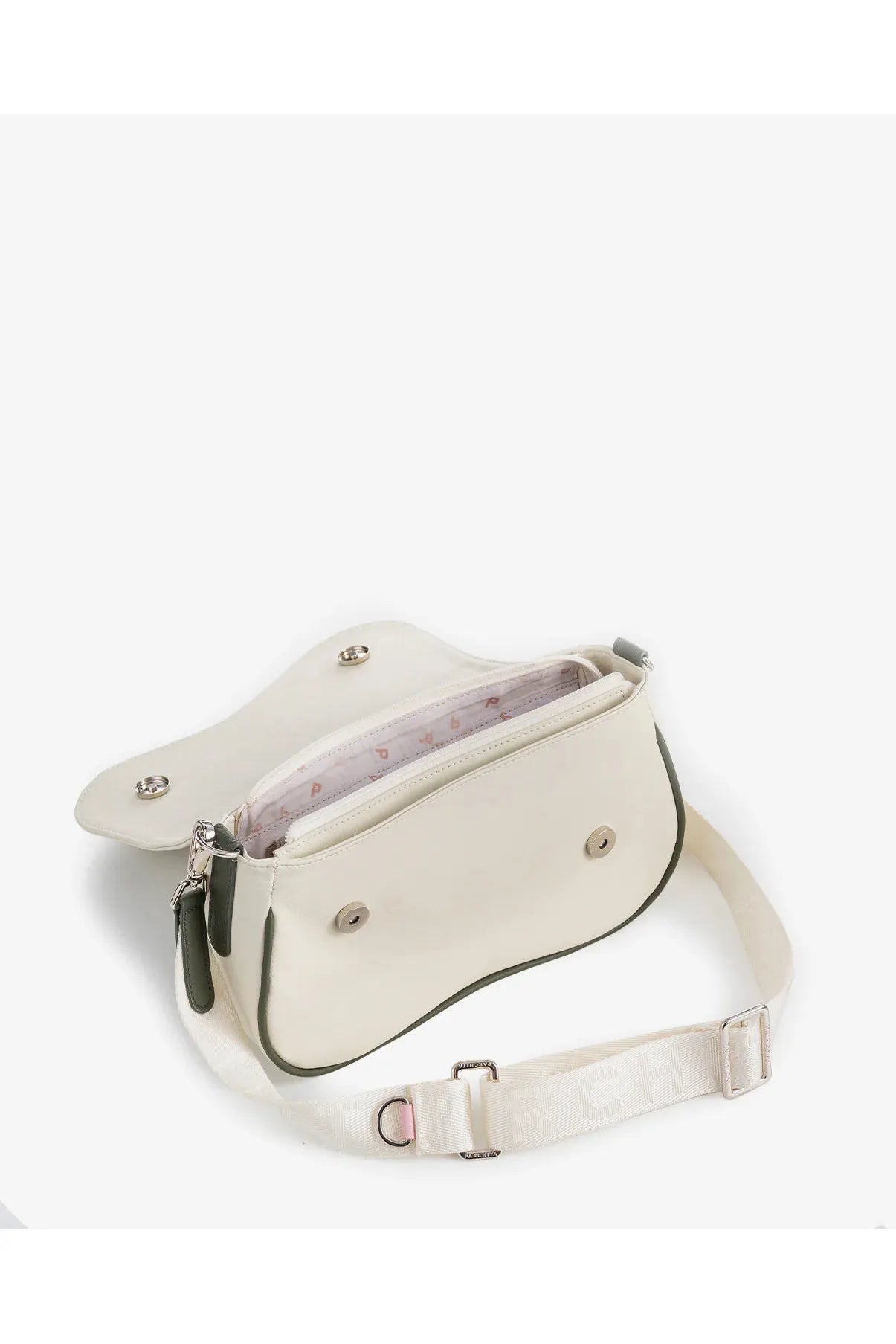 Parchita Brand handbag with a strap on a white background