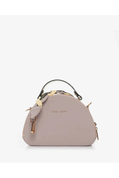 Parchita Brand handbag with gold accents on a white background