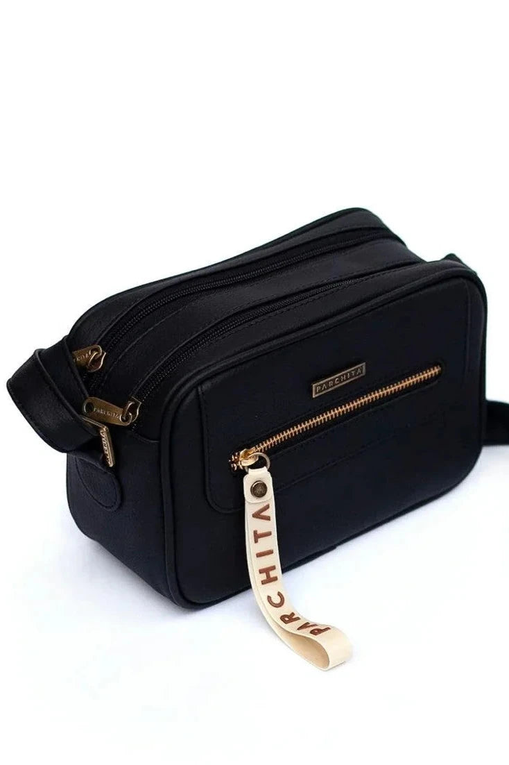 PARCHITA Shitake Black Handbag | Uniquely Claudia Boutique 