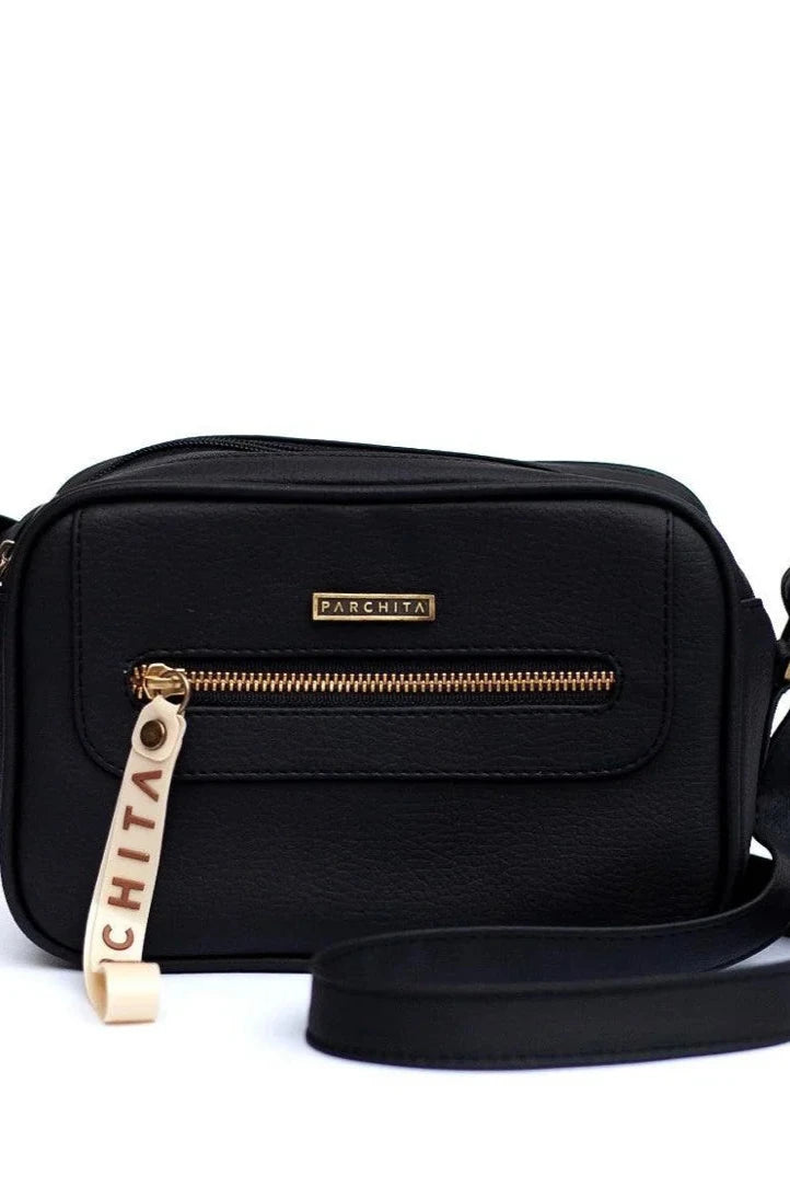 PARCHITA Shitake Black Handbag | Uniquely Claudia Boutique 