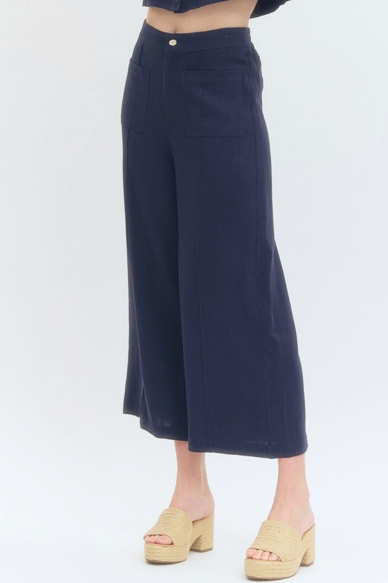 Paula Navy Vest & Pant Set - Uniquely Claudia Boutique