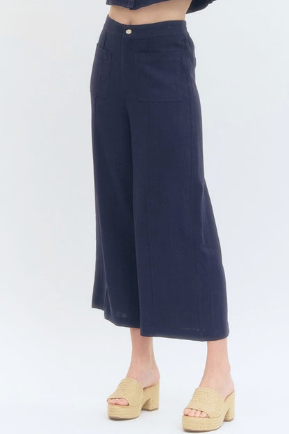 Paula Navy Vest & Pant Set - Uniquely Claudia Boutique