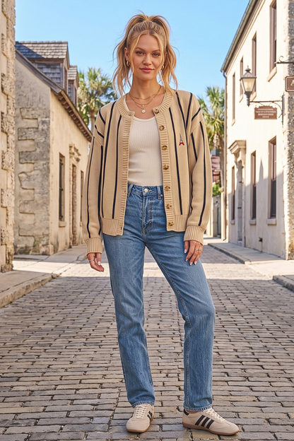 Postcard From Paris Button-Down Cardigan
