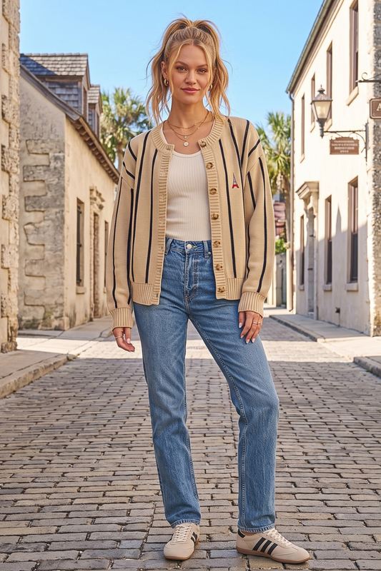 Postcard From Paris Button-Down Cardigan