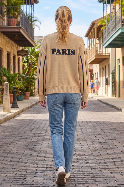 Postcard From Paris Button-Down Cardigan