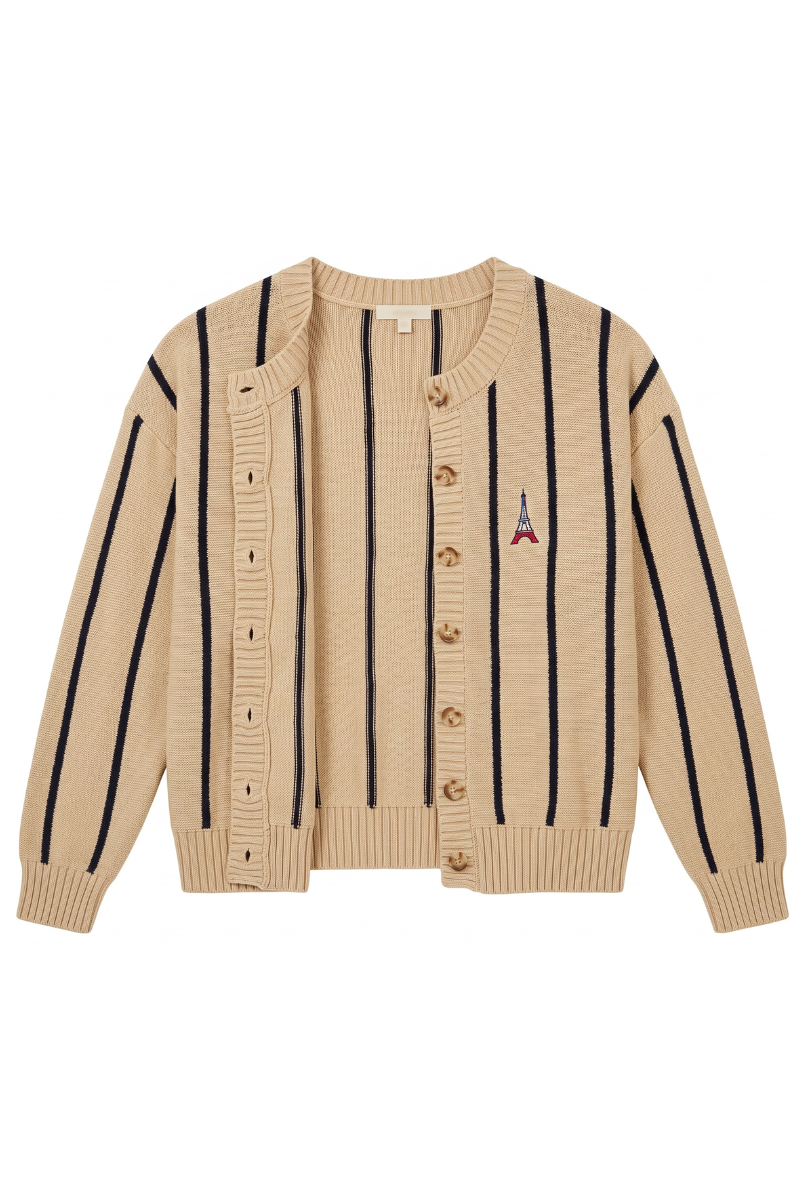 Postcard From Paris Button-Down Cardigan