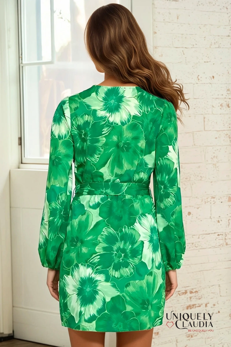 Rachael Surplice Wrap Mini Dress| Uniquely Claudia Boutique 