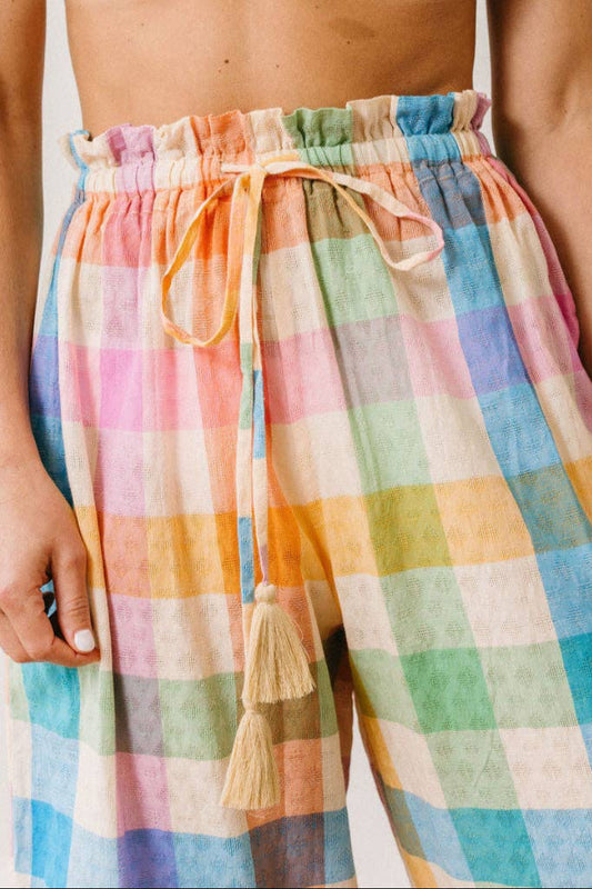 Rainbow Plaid Daphne Pant - Uniquely Claudia Boutique