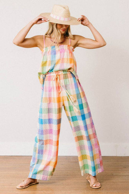 Rainbow Plaid Daphne Pant - Uniquely Claudia Boutique