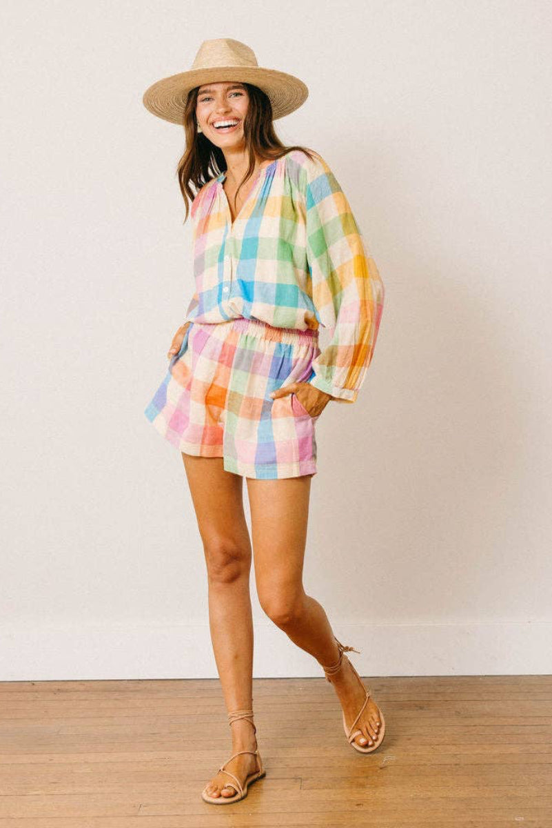 Rainbow Plaid Bermuda Short - Uniquely Claudia Boutique