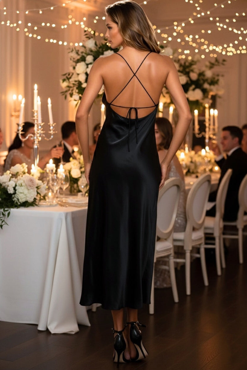 Roselle Satin Maxi Dress