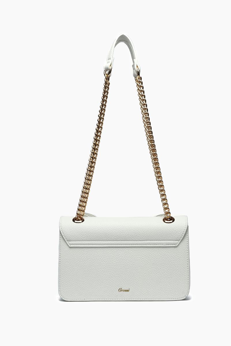 Scarlett Bowtie Dual Crossbody Bag: White - Uniquely Claudia Boutique