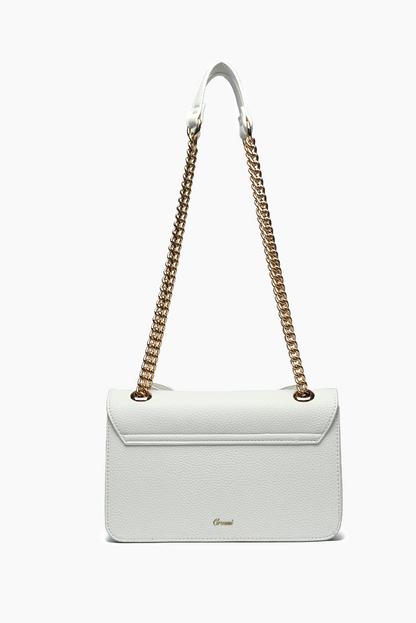 Scarlett Bowtie Dual Crossbody Bag: White - Uniquely Claudia Boutique