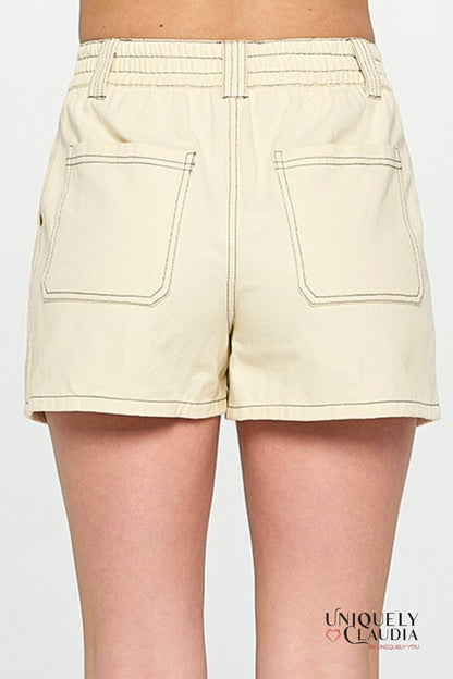 Shanice Contrast Stitch Shorts