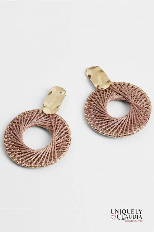 Shelyn Circle Drop Woven Earrings | Uniquely Claudia Boutique
