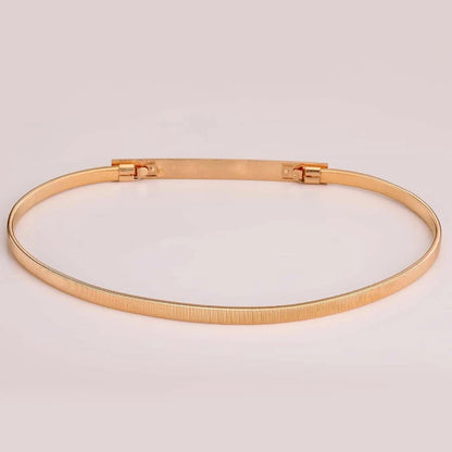 Gold belt on a light gray background