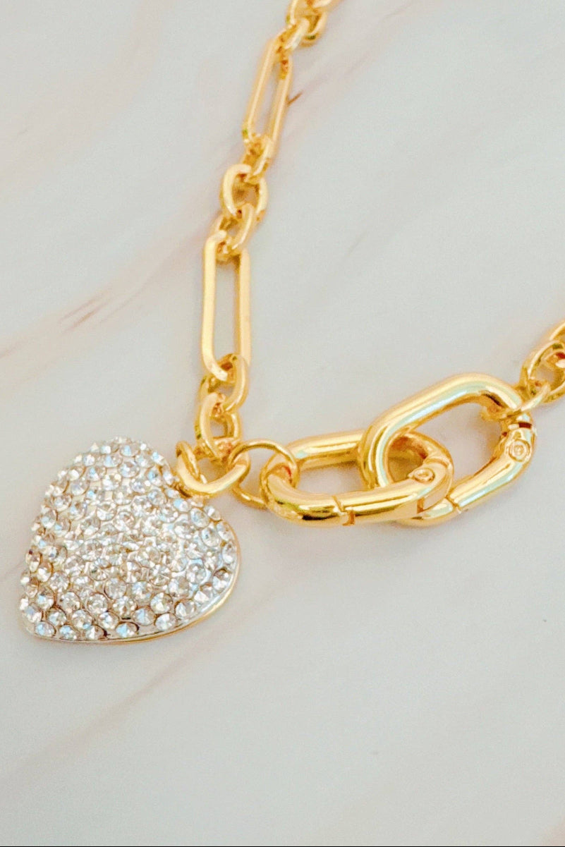 Sparkly Big Heart Bag Charm - Uniquely Claudia Boutique