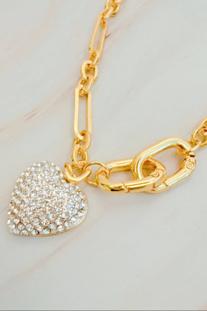 Sparkly Big Heart Bag Charm - Uniquely Claudia Boutique