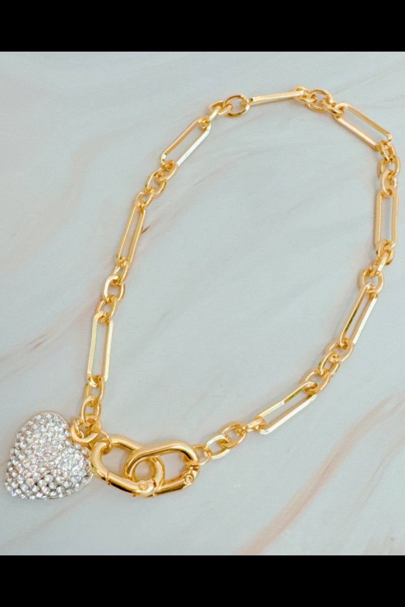 Sparkly Big Heart Bag Charm - Uniquely Claudia Boutique