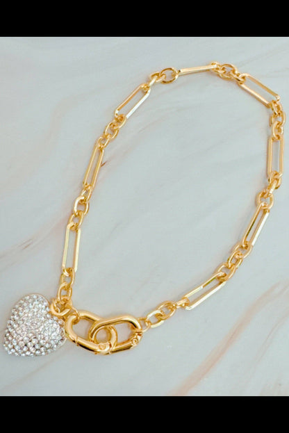 Sparkly Big Heart Bag Charm - Uniquely Claudia Boutique