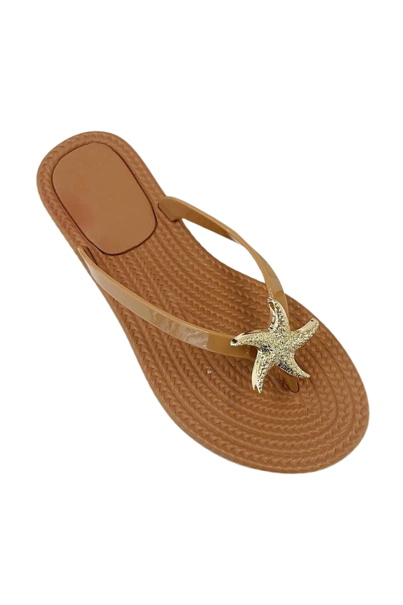 Starfish Flip Flop Sandals - Uniquely Claudia Boutique