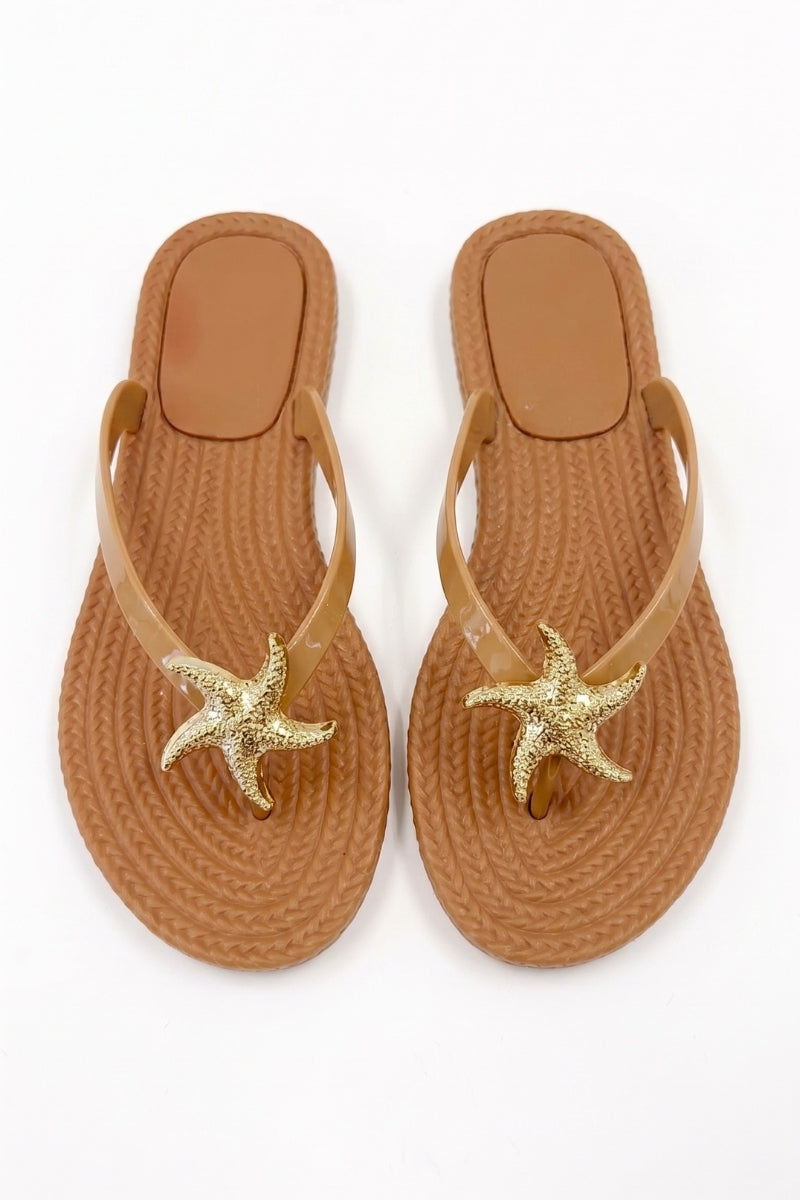Starfish Flip Flop Sandals - Uniquely Claudia Boutique