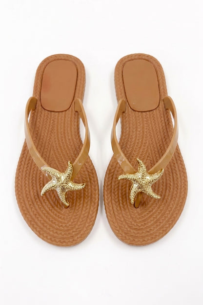 Starfish Flip Flop Sandals - Uniquely Claudia Boutique